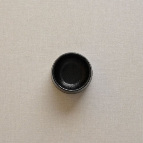 Han Tsutsu-Gata 225ml Teacup - Black Raku 4