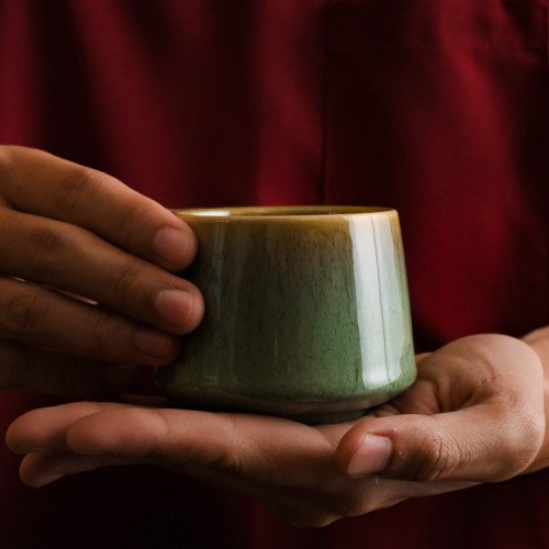 Han Tsutsu-Gata 225ml Teacup - Jade Lustre 4