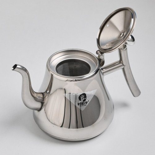Stainless Steel Flower Teapot with Filter 1L - Silver 4