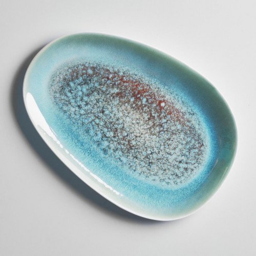 Gaia Caldera Green Platter Large 33.8 x 23cm