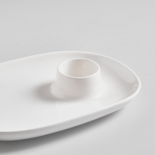 Ora White Egg Plate 20.5 x 14.5cm 3