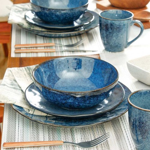 Polished Blue Series Dinnerware Set 6