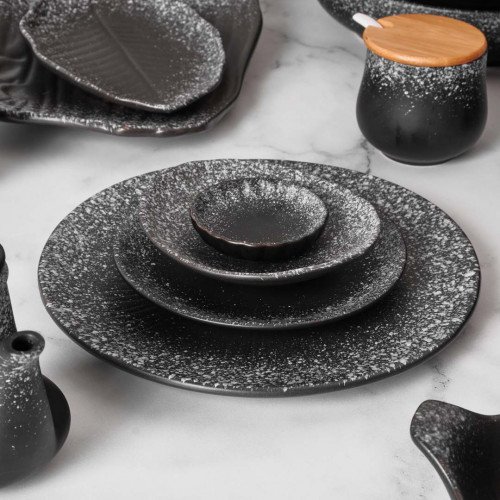 Black Kemuri Sharing Plate 6" 5