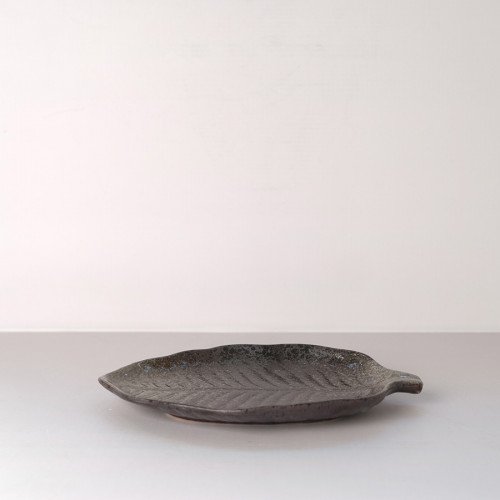 Dark Shaded Leaf Shape Salad Plate 8" 2