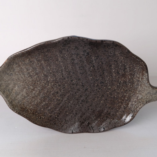 Dark Shaded Leaf Shape Salad Plate 8" 3