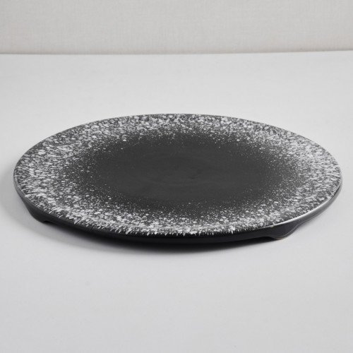 Black Kemuri Flat Dinner Plate 10" 4