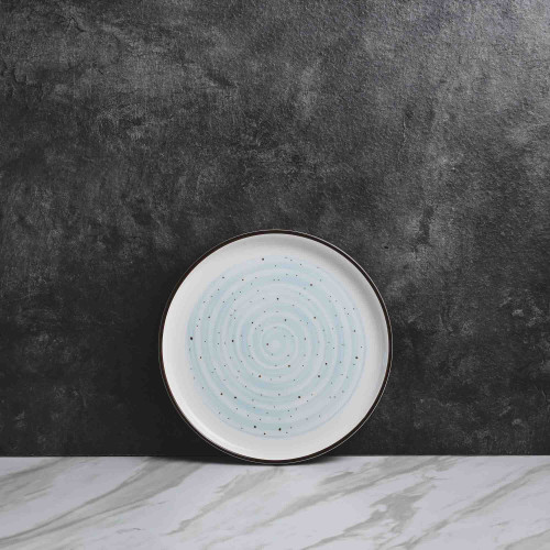 White Ripples Salad Plate 8"