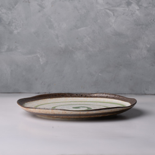 Himeji Green Dinner Plate 9" 2