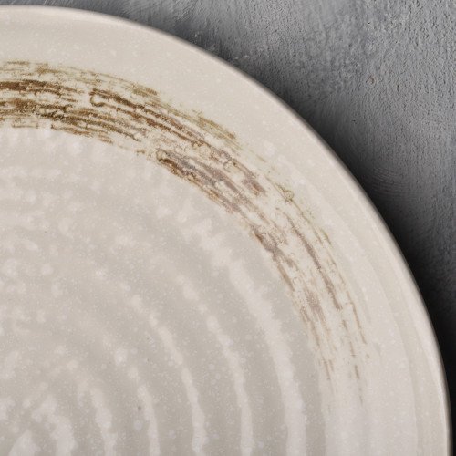 White Embossed Dinner Plate 9" 3