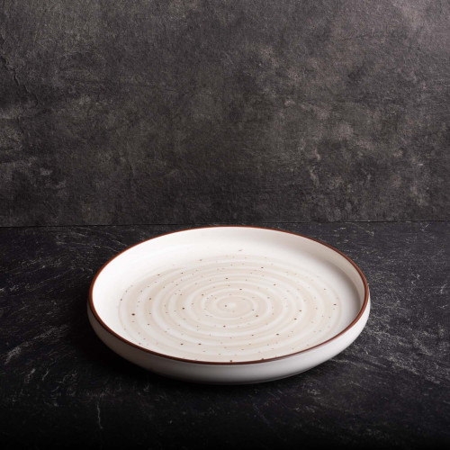 White Ripples Gray Salad Plate 8" 2