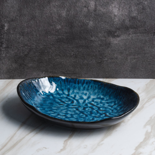 Blue Veins Pasta Plate 9" 3