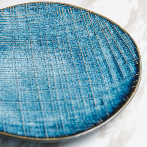 Cerulean Shade Uneven Dinner Plate 10" 4