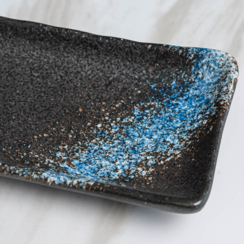 Luster Blue Long Plate 8" 2