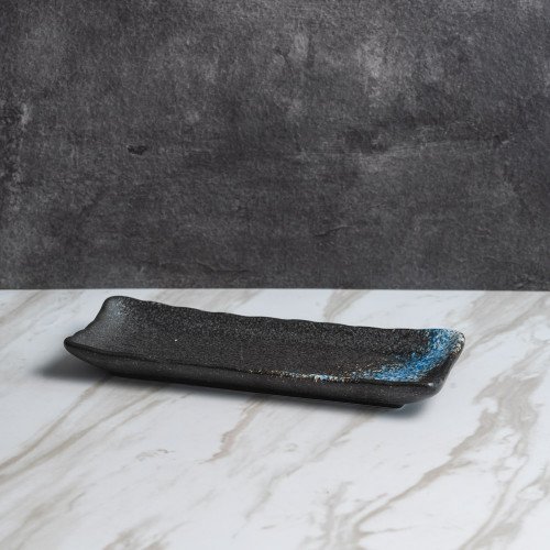 Luster Blue Long Plate 8" 4