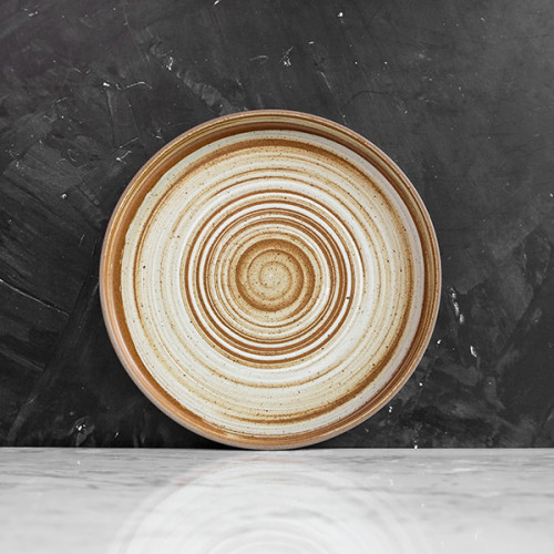 Sandblasted Brown Salad Plate 8"