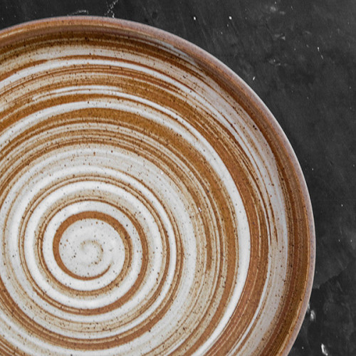 Sandblasted Brown Salad Plate 8" 4