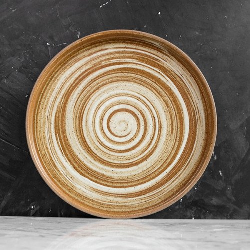 Sandblasted Brown Dinner Plate 10"