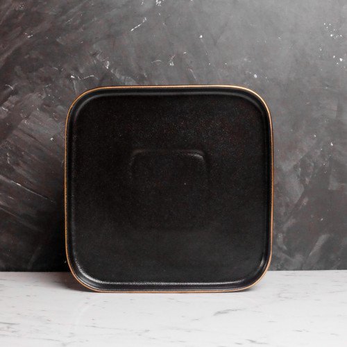Black Clarity Square Salad Plate 8"