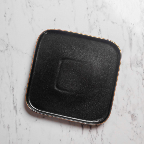 Black Clarity Square Salad Plate 8" 5