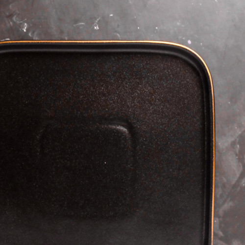 Black Clarity Square Dinner Plate 10" 4