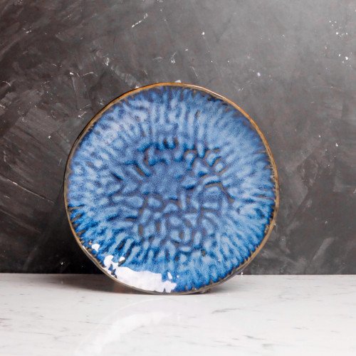 Blue Veins Round Salad Plate 8"
