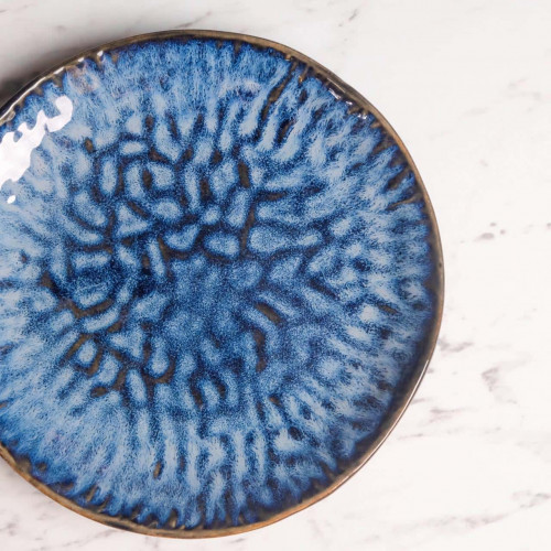 Blue Veins Round Salad Plate 8" 5