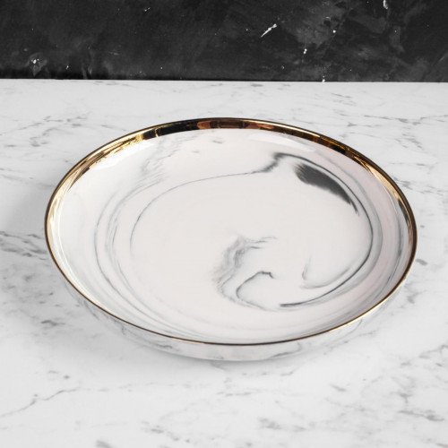 Marble Purity White Side Plate 7.5" 3