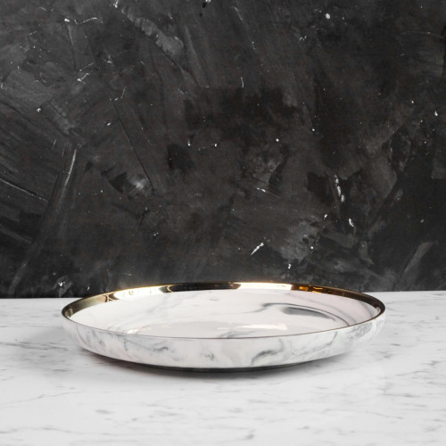 Marble Purity White Side Plate 7.5" 4