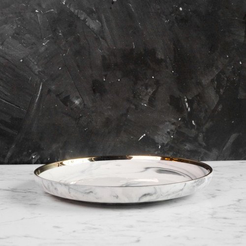 Marble Purity White Side Plate 7.5" 4