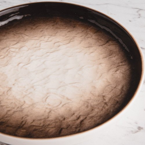 Glacier Brown Round Sharing Plate 6" 2