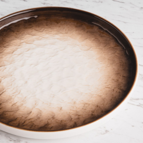 Glacier Brown Round Salad Plate 8" 3