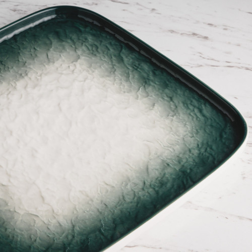 Glacier Green Square Dinner Plate 10" 2