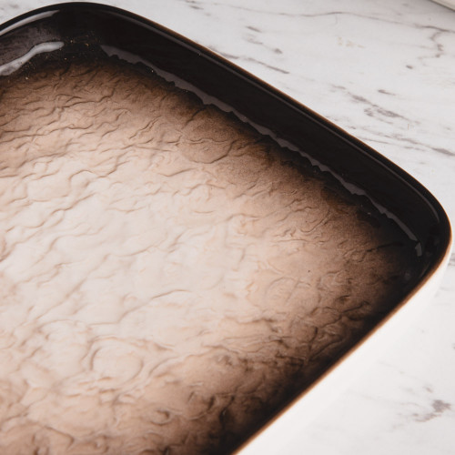 Glacier Brown Square Sharing Plate 6" 2