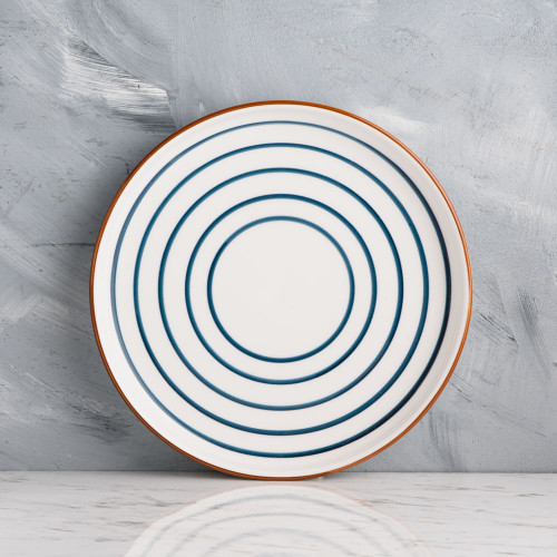 Meiji Blue Swirl Salad Plate 8"