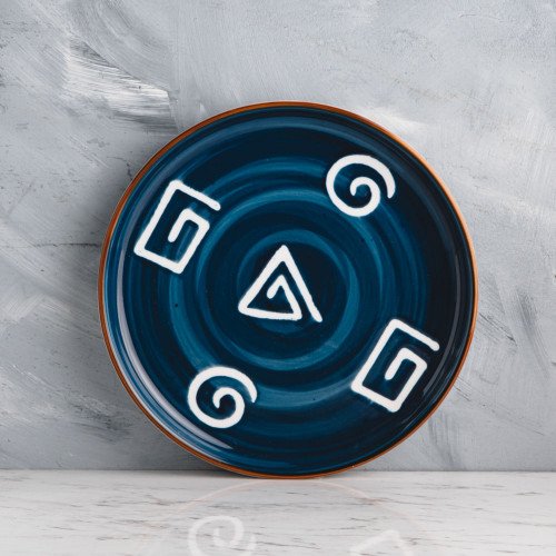 Meiji Blue Scroll Salad Plate 8"