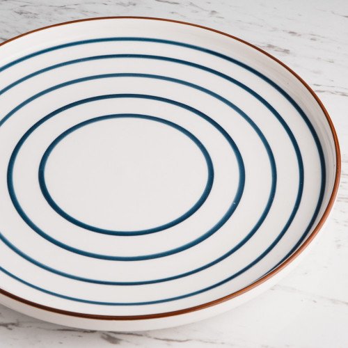 Meiji Blue Swirl Dinner Plate 10" 4