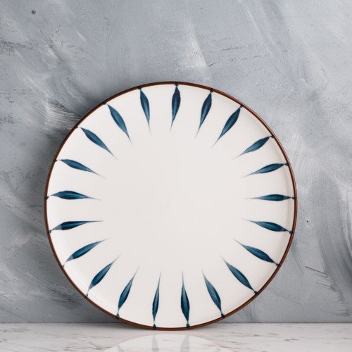 Meiji Blue Leaf Dinner Plate 10"