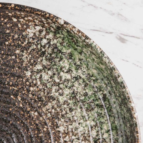 Jade Green Textured Dinner Plate 10" 5