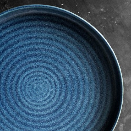 Prussian Blue High-Rim Plate 7" 3