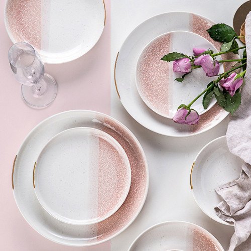 Crepe Pink Coupe Plate 8" 5