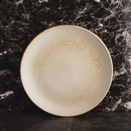 Torched Cream Dinner Plate 10"