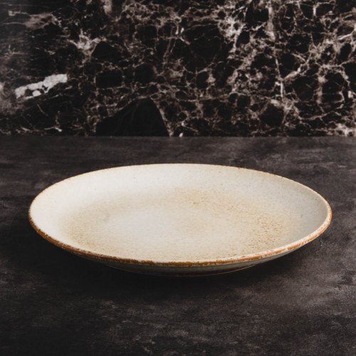 Torched Cream Dinner Plate 10" 2