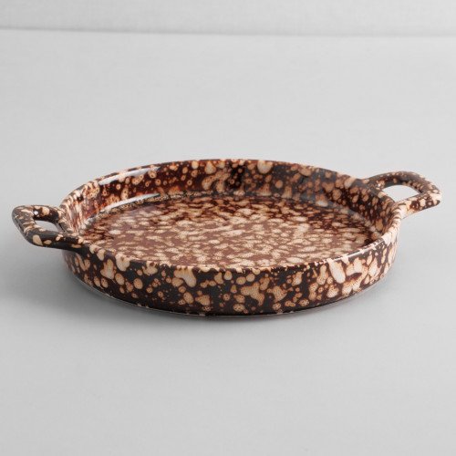 Kiriku Round Plate with Handle 8"