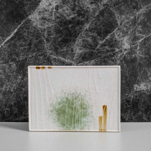 White Serene Rectangular Platter 22.5 x 18.5cm 2