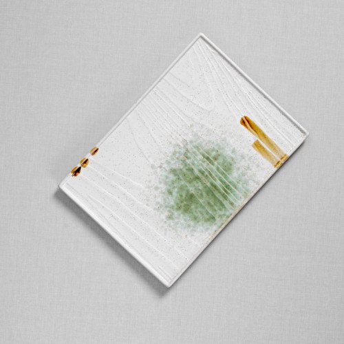 White Serene Rectangular Platter 22.5 x 18.5cm 4