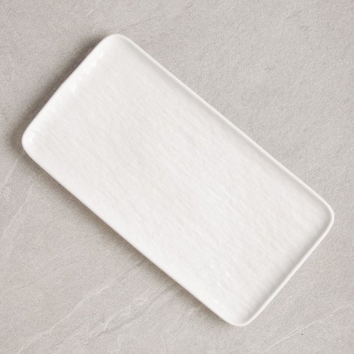 Enchanted White Rectangular Platter 10"