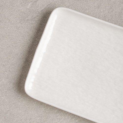 Enchanted White Rectangular Platter 10" 3