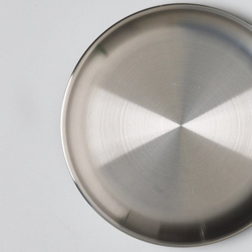 Korea Style 304 Stainless Steel Shallow Plate 23cm - Silver 3