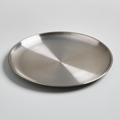 Korea Style 304 Stainless Steel Shallow Plate 26cm - Silver