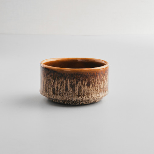 Black Kemuri Sauce Dish Oval 13cm 6